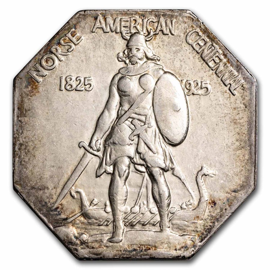 1925 Norse-American Centennial Thin Medal AU