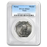 1925 Norse-American Silver Medal MS-63 PCGS (Thick Planchet)