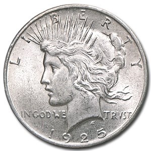 1925 Peace Dollar AU
