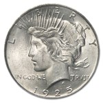 1925 Peace Dollar BU (VAM-5 Missing Ray, Top-50)