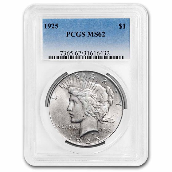 1925 Peace Dollar MS-62 PCGS 1925 Peace Dollar MS-62 PCGS