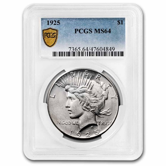 1925 Peace Dollar MS-64 PCGS 1925 Peace Dollar MS-64 PCGS