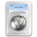 1925 Peace Dollar MS-65 PCGS