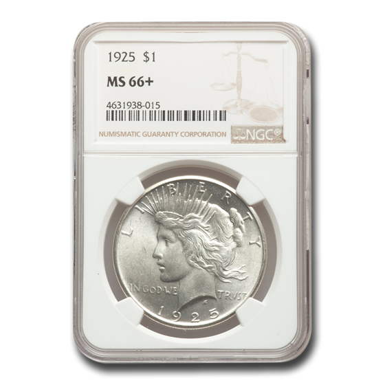 1925 Peace Dollar MS-66+ NGC 1925 Peace Dollar MS-66+ NGC