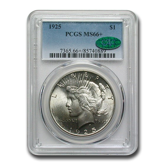 1925 Peace Dollar MS-66+ PCGS CAC 1925 Peace Dollar MS-66+ PCGS CAC