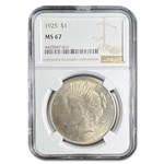 1925 Peace Dollar MS-67 NGC