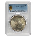1925 Peace Dollar MS-67 PCGS