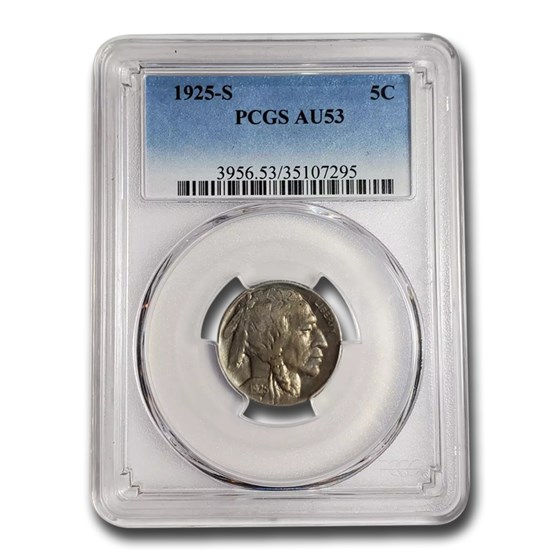 1925-S Buffalo Nickel AU-53 PCGS 1925-S Buffalo Nickel AU-53 PCGS