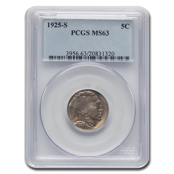1925-S Buffalo Nickel MS-63 PCGS 1925-S Buffalo Nickel MS-63 PCGS