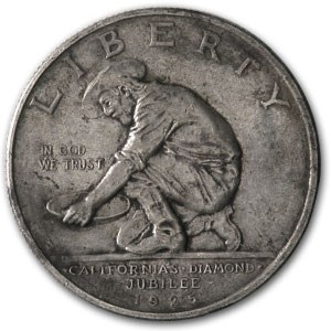 1925-S California Diamond Jubilee Half VF Details (Cleaned) 1925-S California Diamond Jubilee Half VF Details (Cleaned)