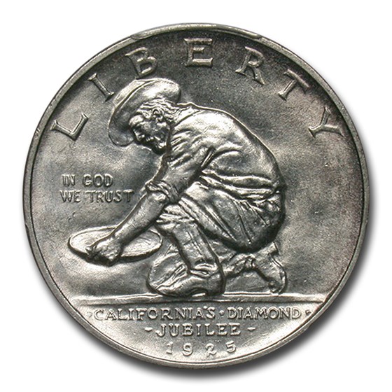 1925-S California Diamond Jubilee Silver Half Dollar MS-62 PCGS