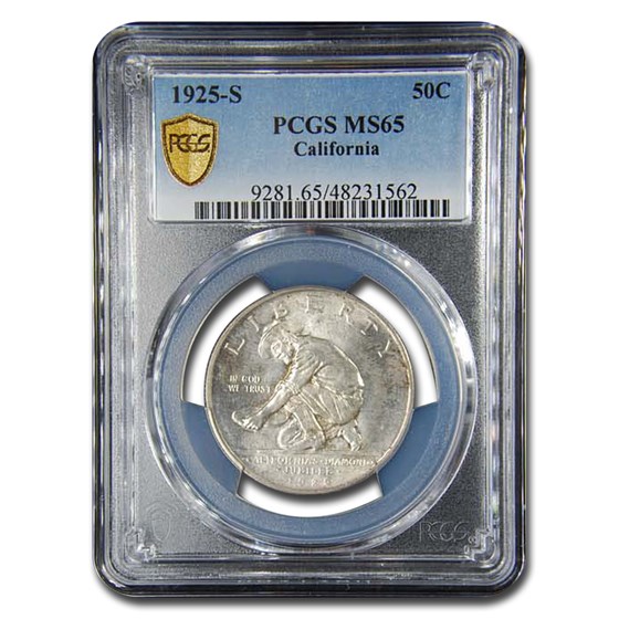 1925-S California Diamond Jubilee Silver Half Dollar MS-65 PCGS 1925-S California Diamond Jubilee Silver Half Dollar MS-65 PCGS