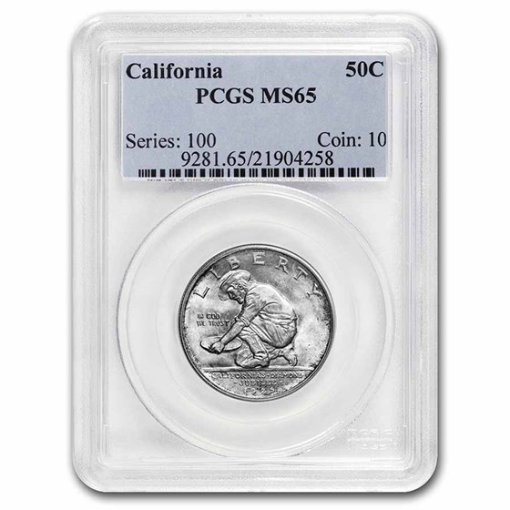 1925-S California Half Dollar Commem MS-65 PCGS 1925-S California Half Dollar Commem MS-65 PCGS
