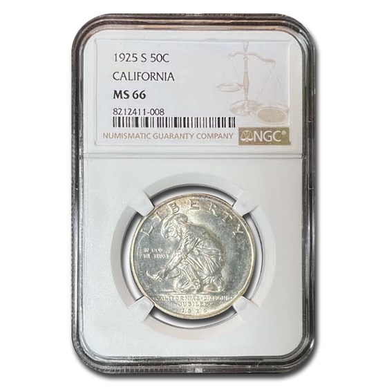 1925-S California Half Dollar MS-66 NGC 1925-S California Half Dollar MS-66 NGC