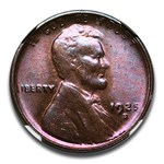 1925-S Lincoln Cent MS-64 NGC (Red/Brown)