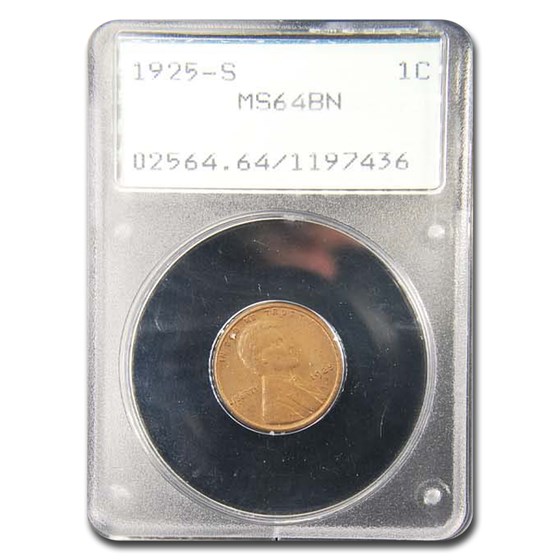 1925-S Lincoln Cent MS-64 PCGS (Brown) 1925-S Lincoln Cent MS-64 PCGS (Brown)