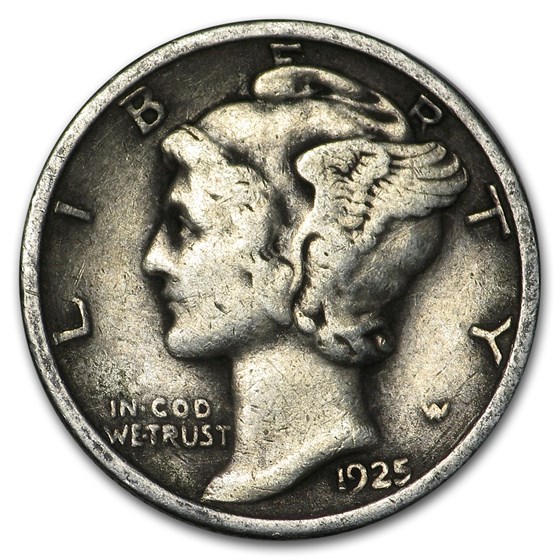 1925-S Mercury Dime Fine 1925-S Mercury Dime Fine