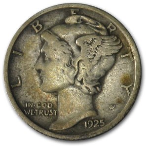 1925-S Mercury Dime VF 1925-S Mercury Dime VF