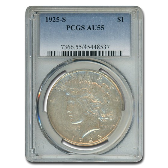 Buy 1925-S Peace Dollar AU-55 PCGS | APMEX