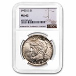 1925-S Peace Dollar MS-62 NGC