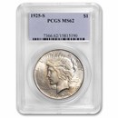 1925-S Peace Dollar MS-62 PCGS