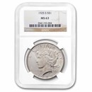 1925-S Peace Dollar MS-63 NGC