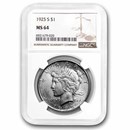 1925-S Peace Dollar MS-64 NGC
