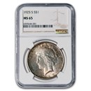 1925-S Peace Dollar MS-65 NGC