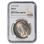 1925-S Peace Dollar MS-65 NGC