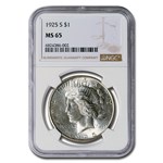 1925-S Peace Dollar MS-65 NGC