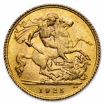 1925-SA South Africa Gold 1/2 Sovereign BU