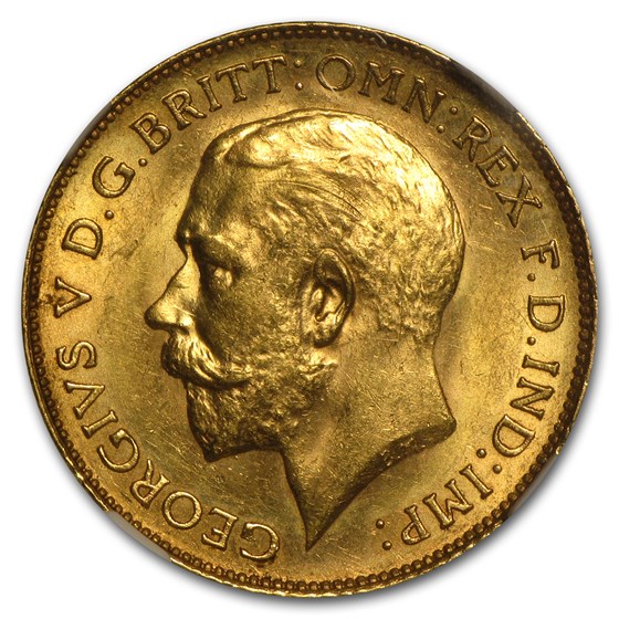 Buy 1925-SA South Africa Gold 1/2 Sovereign George V MS-63 NGC | APMEX