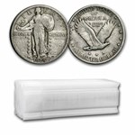 1925 Standing Liberty Quarter 40-Coin Roll Avg Circ