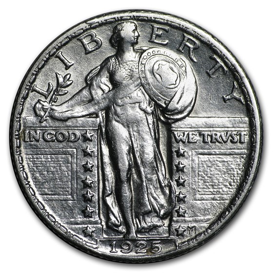 1925 Standing Liberty Quarter AU 1925 Standing Liberty Quarter AU