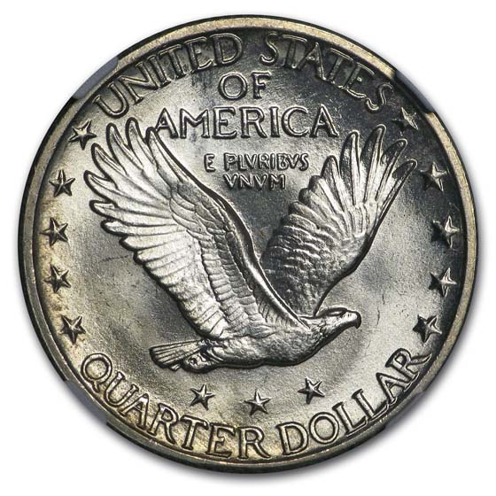 1925 (None) Phil Standing Liberty Quarter Value | Type 2b