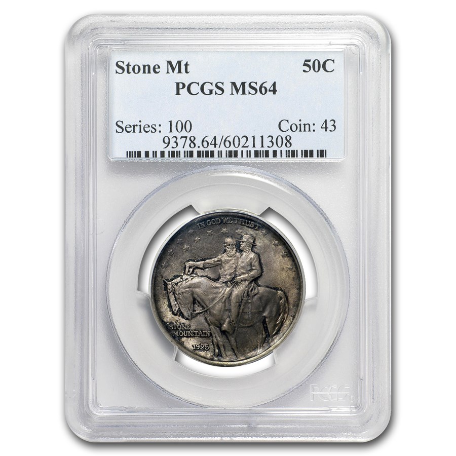 1925 Stone Mountain Memorial Half Dollar MS-64 PCGS (Toned)