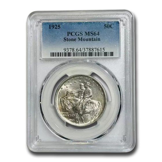 1925 Stone Mountain Memorial Half Dollar MS-64 PCGS 1925 Stone Mountain Memorial Half Dollar MS-64 PCGS