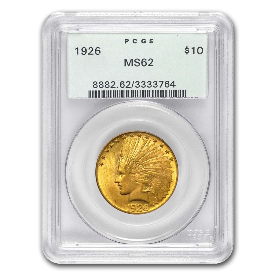 1926 $10 Indian Gold Eagle MS-62 PCGS
