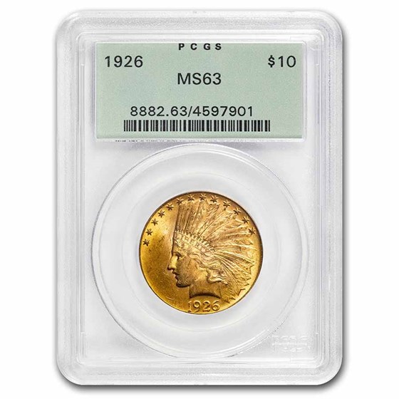 1926 $10 Indian Gold Eagle MS-63 PCGS 1926 $10 Indian Gold Eagle MS-63 PCGS
