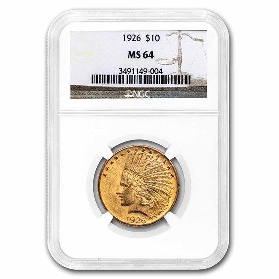 1926 $10 Indian Gold Eagle MS-64 NGC
