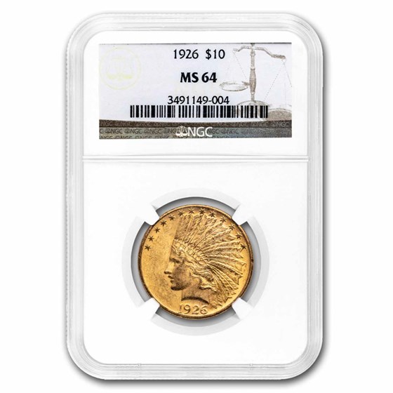 1926 $10 Indian Gold Eagle MS-64 NGC 1926 $10 Indian Gold Eagle MS-64 NGC