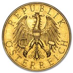 1926-1931 Austria Gold 25 Schilling Prooflike
