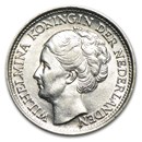 1926-1945 Netherlands Silver 10 Cents Wilhelmina Avg Circ