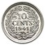 1926-1945 Netherlands Silver 10 Cents Wilhelmina Avg Circ
