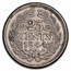1926-1945 Netherlands Silver 25 Cents Wilhelmina AU/BU