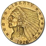 1926 $2.50 Indian Gold Quarter Eagle AU