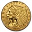 1926 $2.50 Indian Gold Quarter Eagle MS-61 NGC