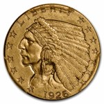 1926 $2.50 Indian Gold Quarter Eagle MS-61 PCGS