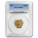 1926 $2.50 Indian Gold Quarter Eagle MS-61 PCGS