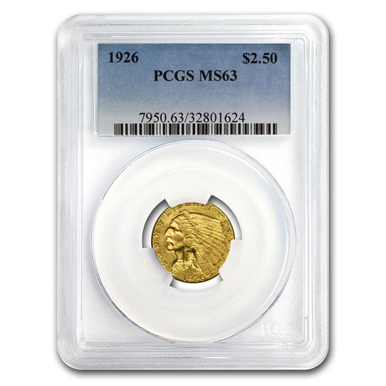 1926 $2.50 Indian Gold Quarter Eagle MS-63 PCGS 1926 $2.50 Indian Gold Quarter Eagle MS-63 PCGS